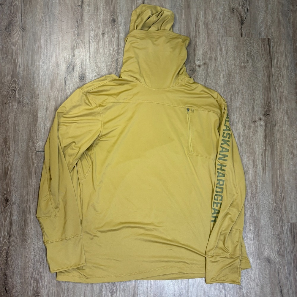 Duluth Alaskan Hardgear U.P. Stream Sun Hoodie Mens XL Gold Fishing UPF LS